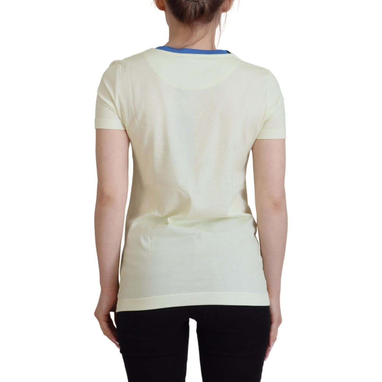 Dolce & Gabbana Yellow Havanity Round Neck Tee Cotton T-shirt Dolce & Gabbana