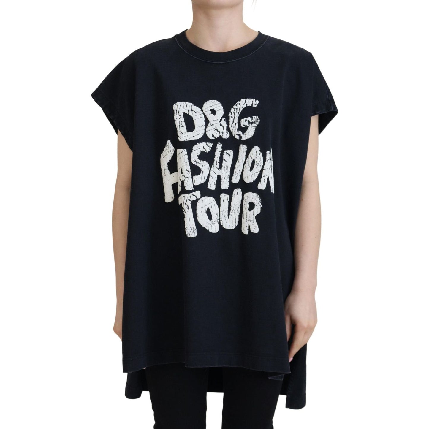 Dolce & Gabbana Black D&G Fashion Round Neck Cotton T-shirt Dolce & Gabbana