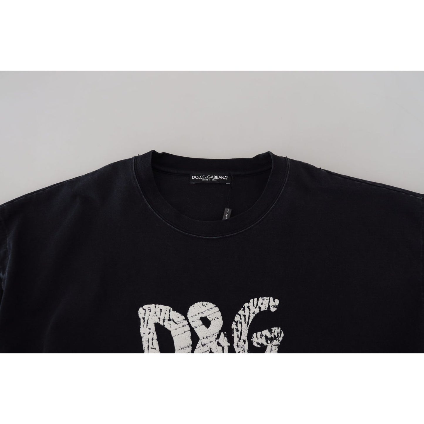 Dolce & Gabbana Black D&G Fashion Round Neck Cotton T-shirt Dolce & Gabbana
