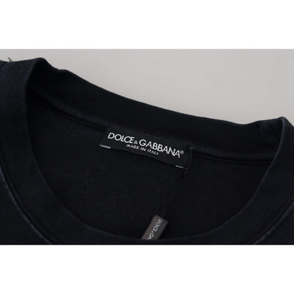 Dolce & Gabbana Black D&G Fashion Round Neck Cotton T-shirt Dolce & Gabbana
