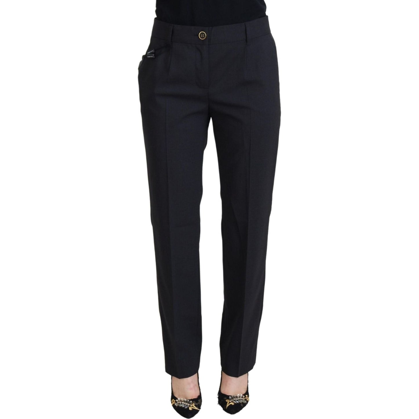 Dolce & Gabbana Grey Women Formal Tapered Pants Dolce & Gabbana