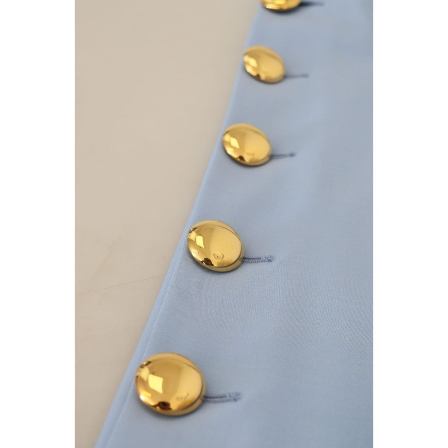 Dolce & Gabbana Light Blue Button Wide Leg Pants Dolce & Gabbana