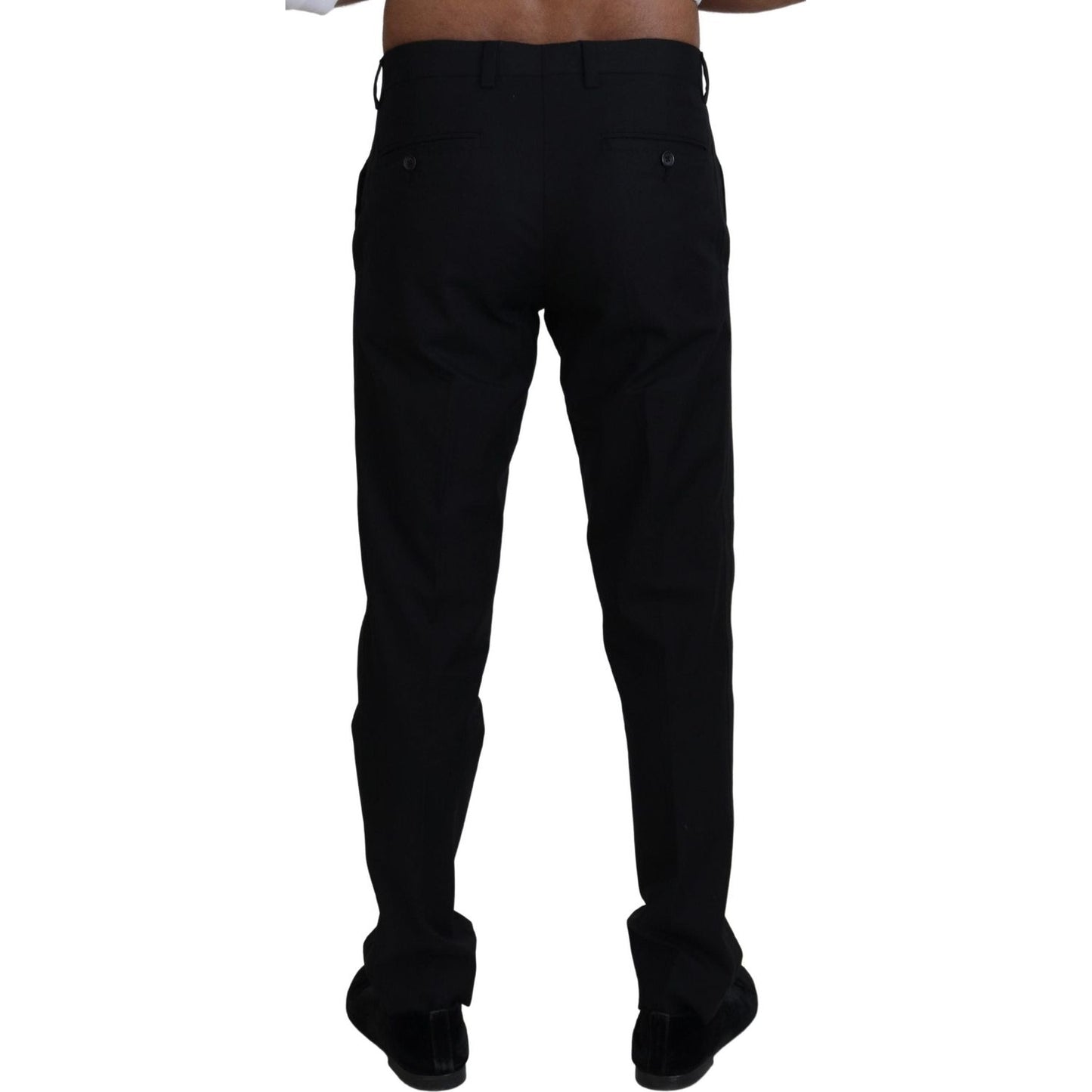 Dolce & Gabbana Black Chino Formal Cotton Pants Dolce & Gabbana