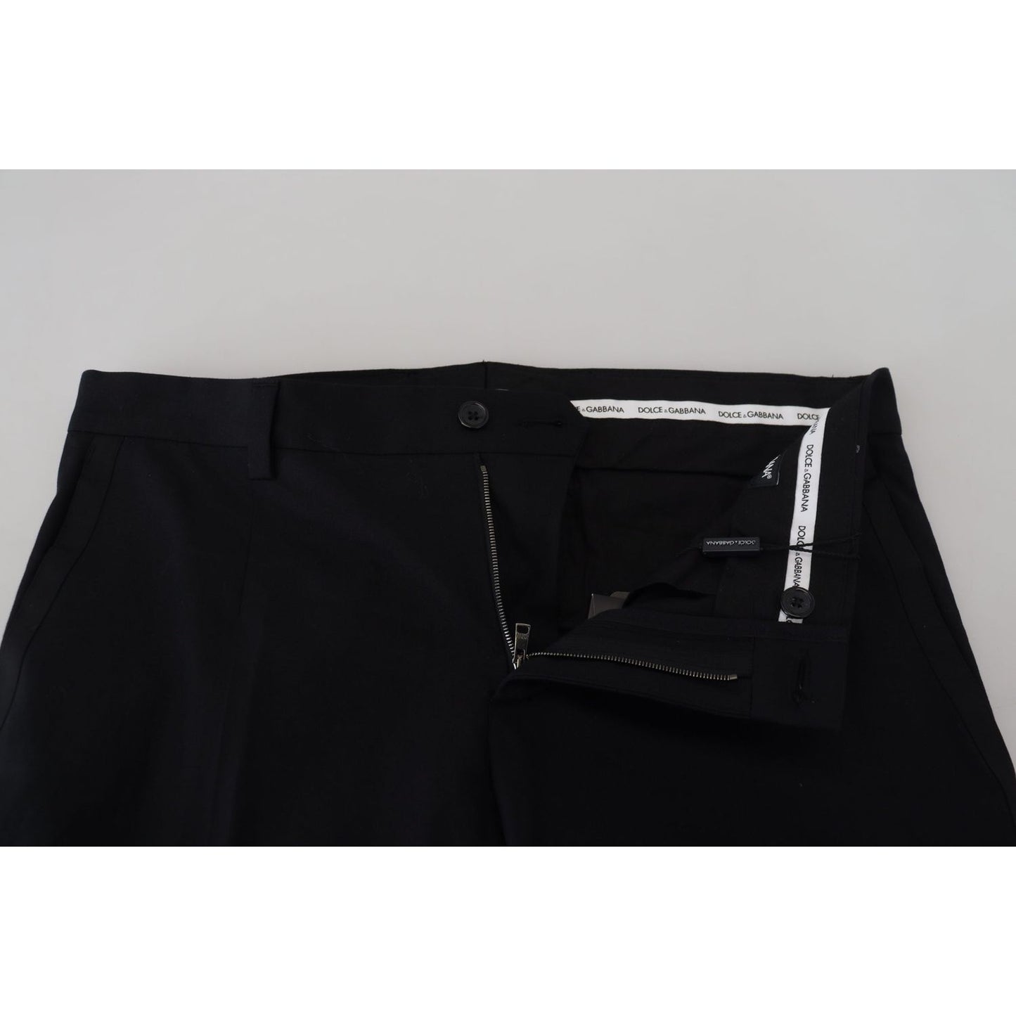 Dolce & Gabbana Black Chino Formal Cotton Pants Dolce & Gabbana