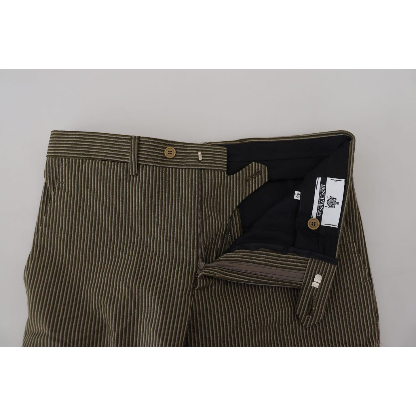 BENCIVENGA Multicolor Striped Pure Cotton Men Pants BENCIVENGA