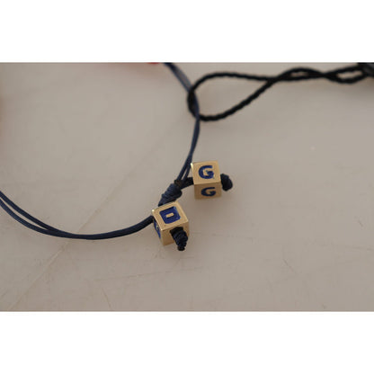 Dolce & Gabbana Red Blue Beaded DG LOVES LONDON Flag Branded Bracelet Dolce & Gabbana