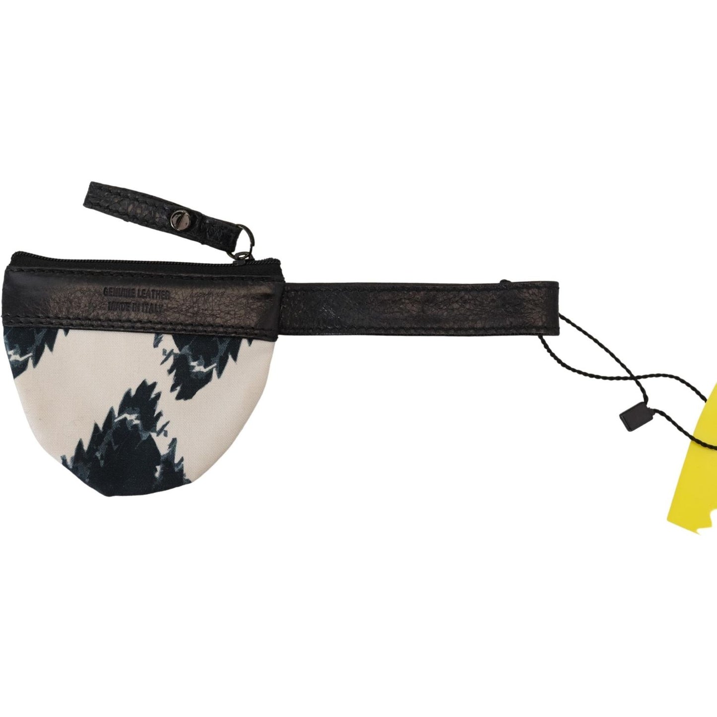 Costume National White Genuine Leather Coin Purse Strap Wallet Costume National