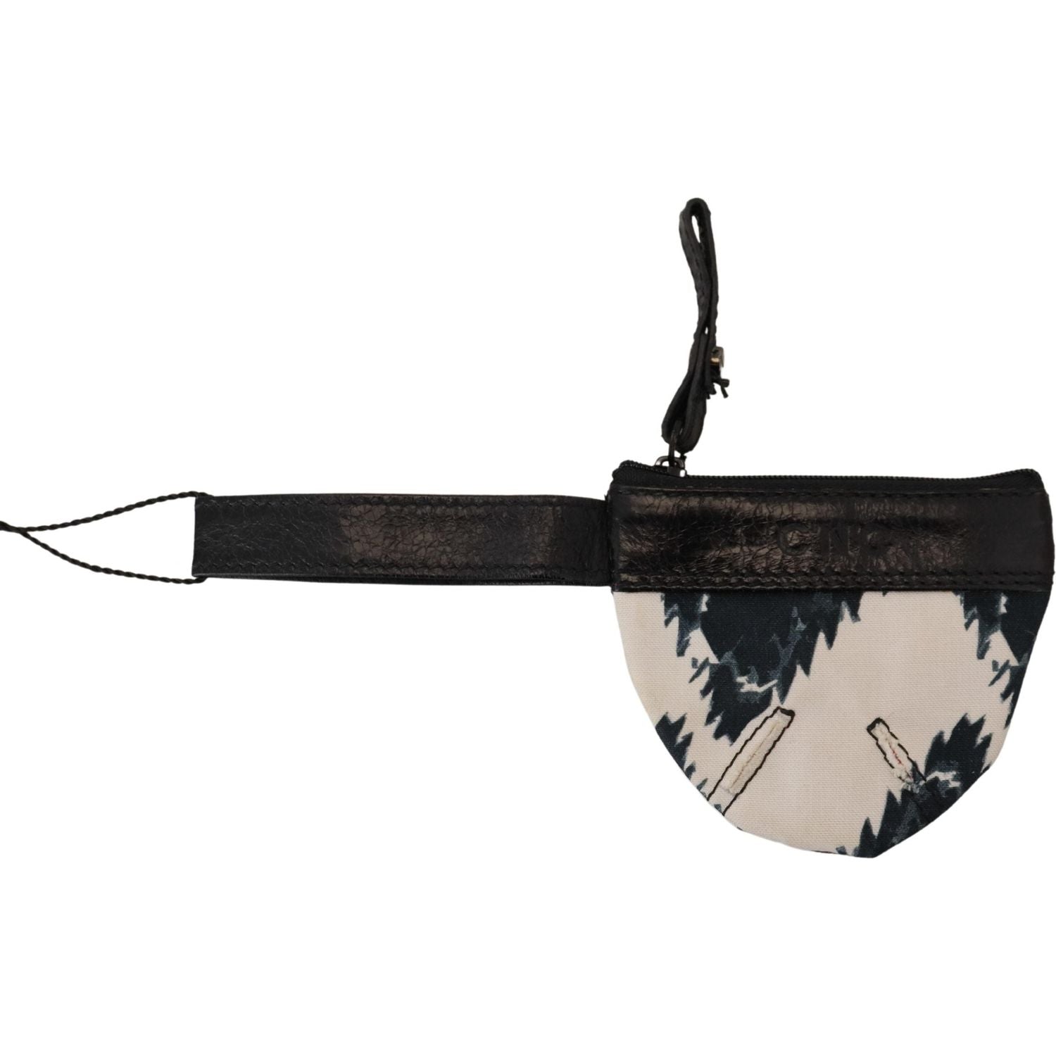 Costume National White Genuine Leather Coin Purse Strap Wallet