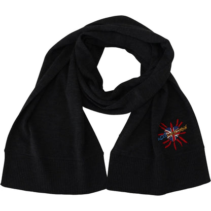 Dolce & Gabbana Black Sacred Heart #DGLovesLondon Wrap Scarf Dolce & Gabbana