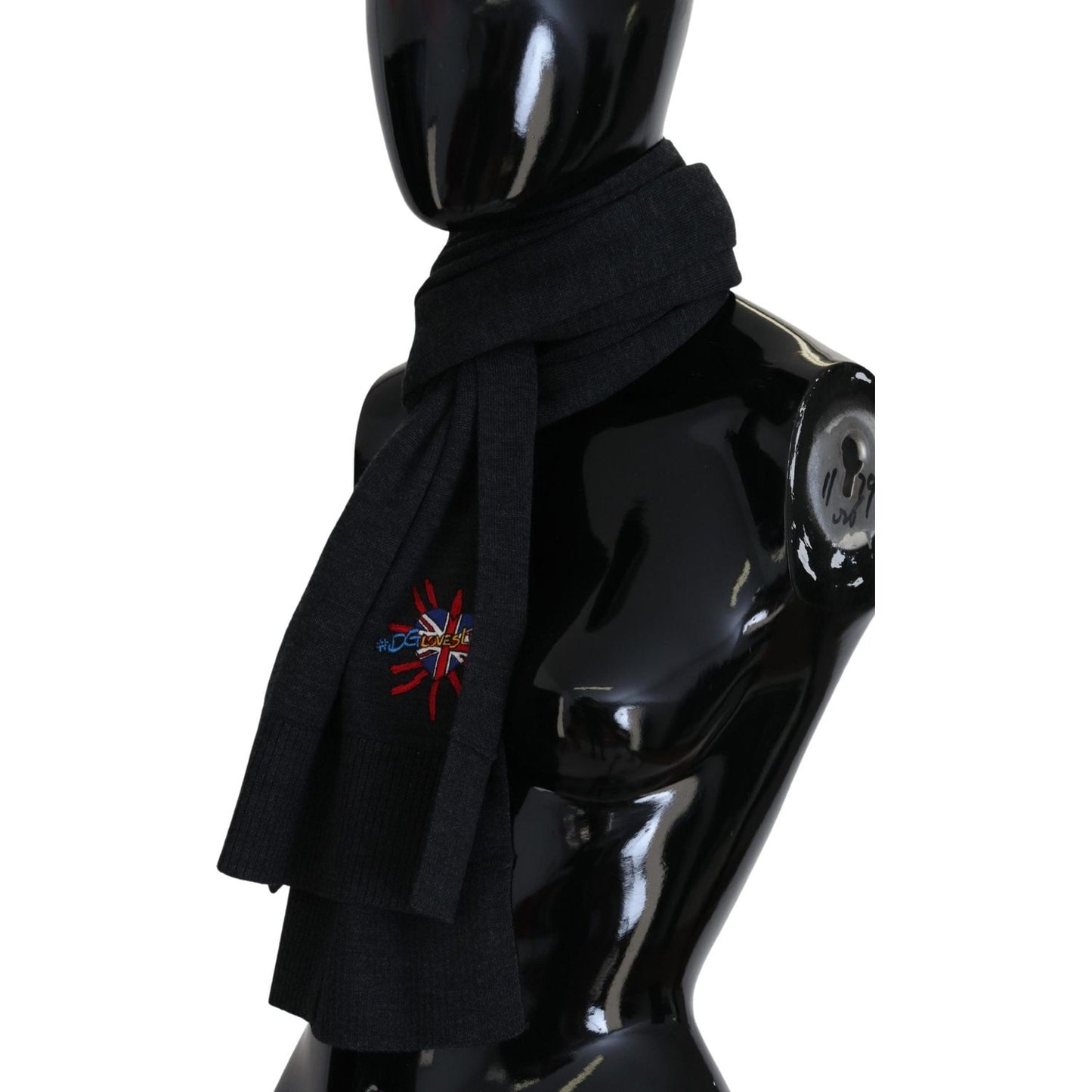 Dolce & Gabbana Black Sacred Heart #DGLovesLondon Wrap Scarf Dolce & Gabbana