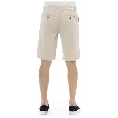 Baldinini Trend Beige Cotton Men Short Baldinini Trend