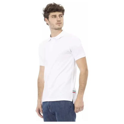 Baldinini Trend White Cotton Men Polo Shirt Baldinini Trend