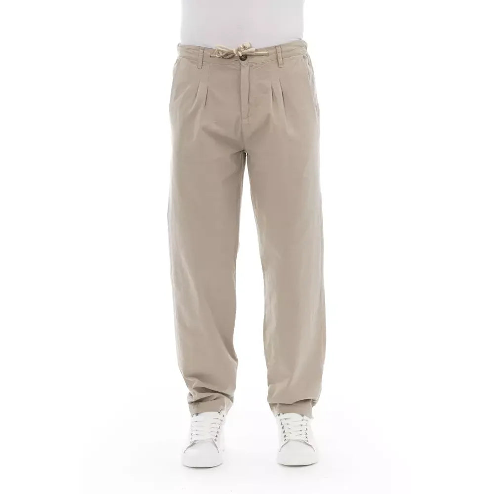 Baldinini Trend Beige Cotton Jeans & Pant Baldinini Trend