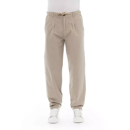 Baldinini Trend Beige Cotton Jeans & Pant Baldinini Trend