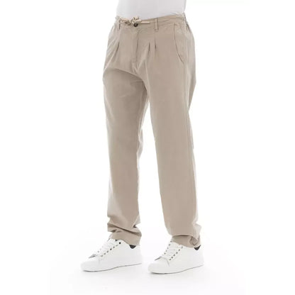 Baldinini Trend Beige Cotton Jeans & Pant Baldinini Trend