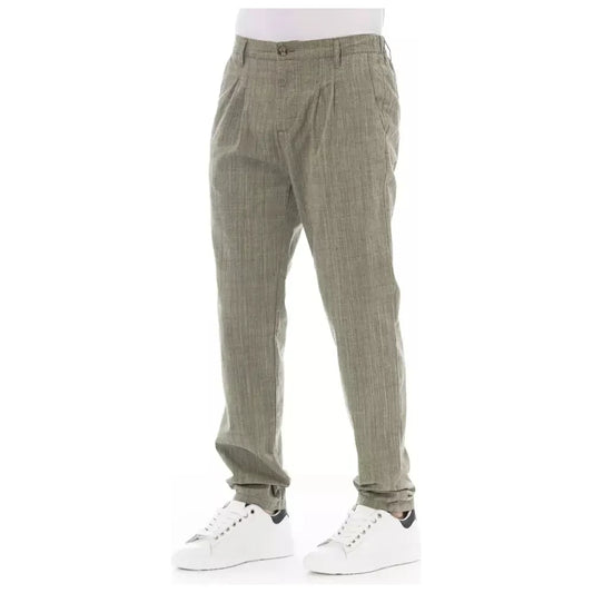 Baldinini Trend Army Cotton Men Chino Pants Baldinini Trend