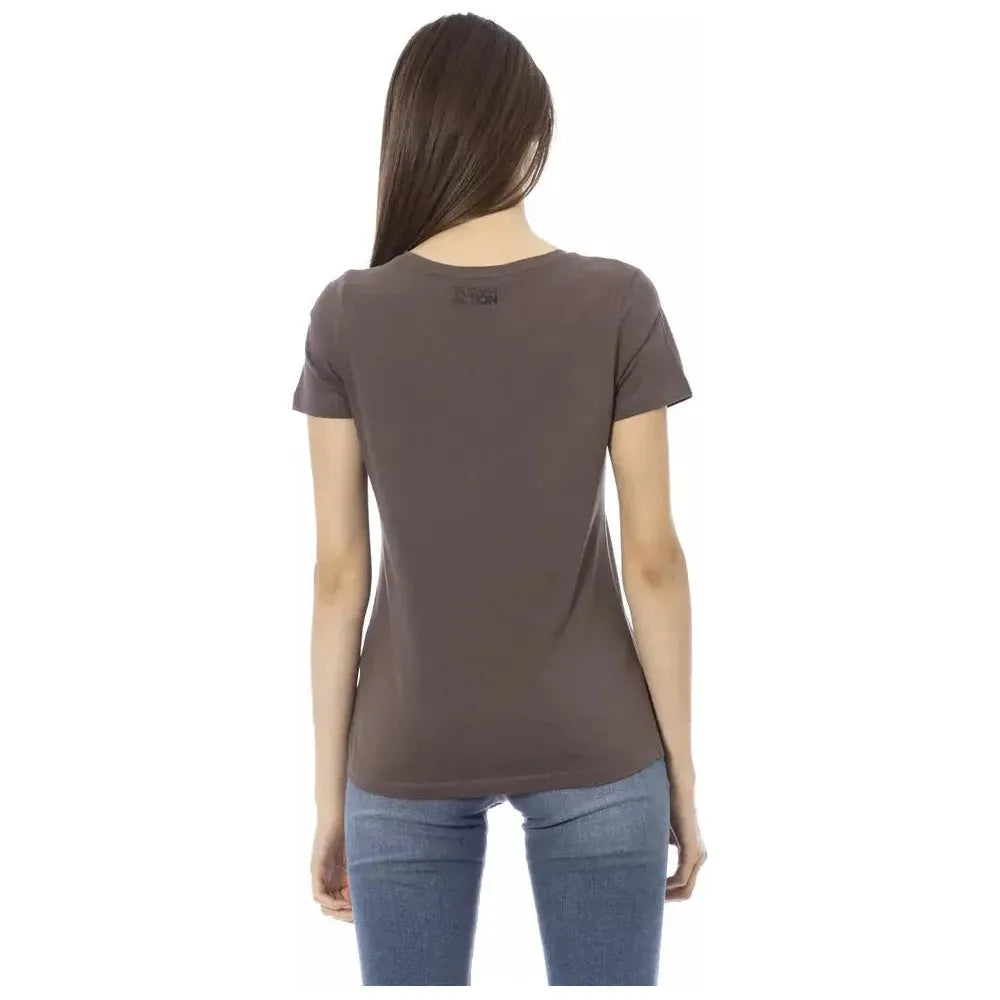 Trussardi Action Brown Cotton Women T-Shirt