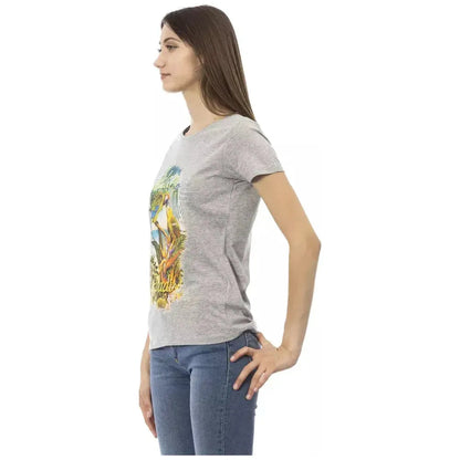 Trussardi Action Gray Cotton Women T-Shirt