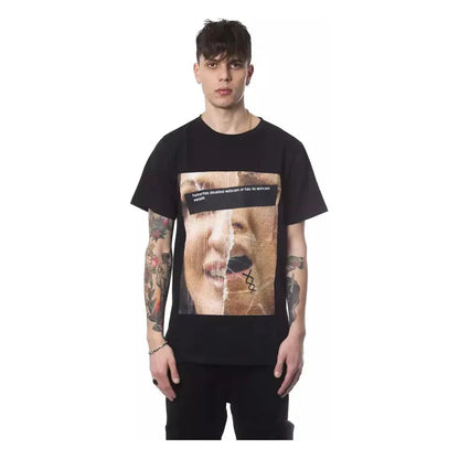 Nicolo Tonetto Black Cotton Men T-Shirt