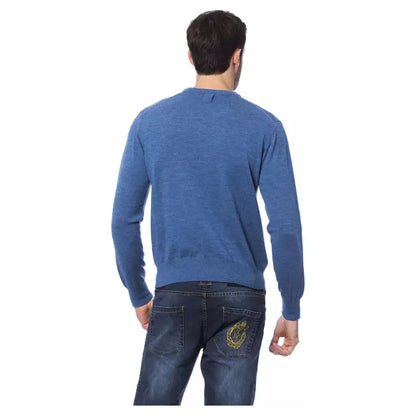Billionaire Italian Couture Blue Merino Wool Sweater Billionaire Italian Couture