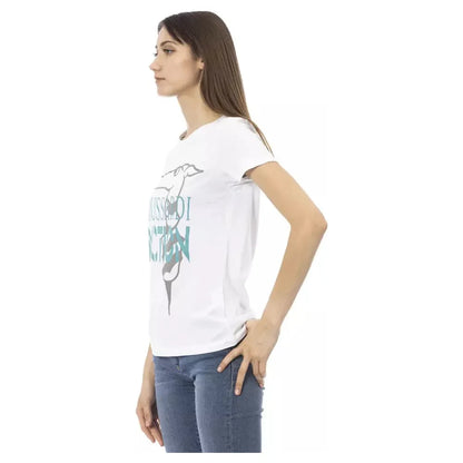 Trussardi Action White Cotton Tops & T-Shirt