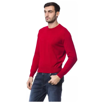 Billionaire Italian Couture Red Merino Wool Men Sweater Billionaire Italian Couture