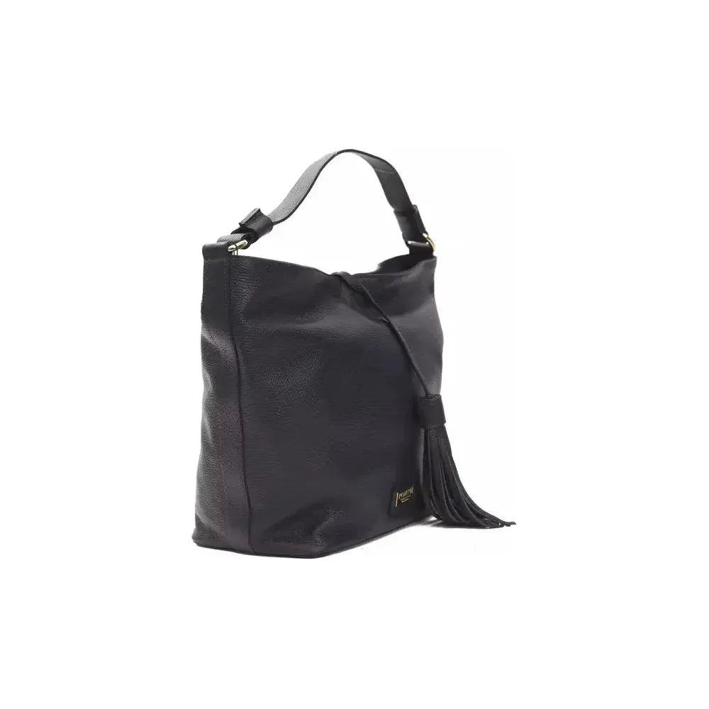 Pompei Donatella Gray Leather Women Shoulder Bag Pompei Donatella