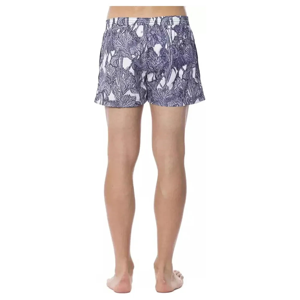 Roberto Cavalli Sport Light Blue Polyester Men Swimwear
