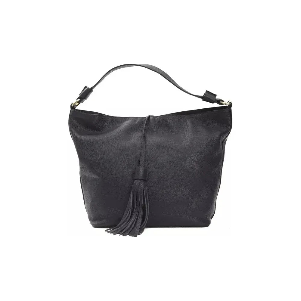 Pompei Donatella Gray Leather Women Shoulder Bag Pompei Donatella