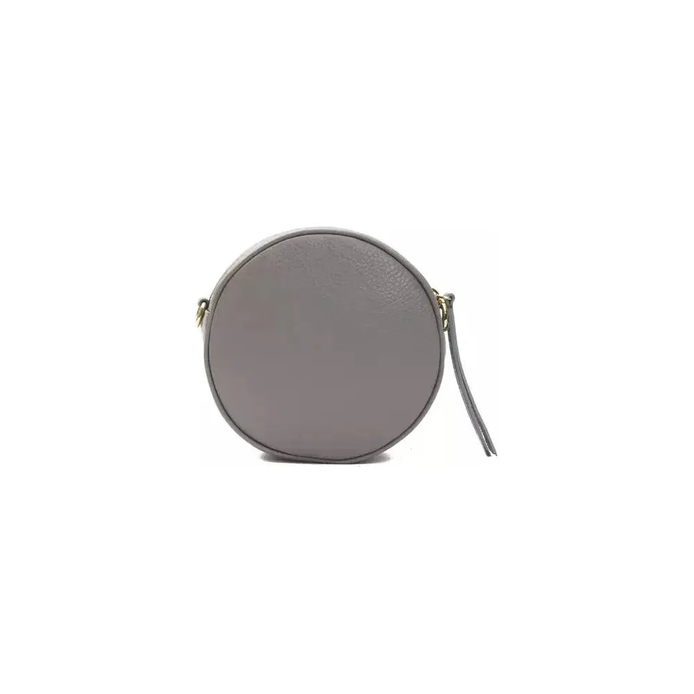 Pompei Donatella Gray Leather Women Crossbody Bag Pompei Donatella