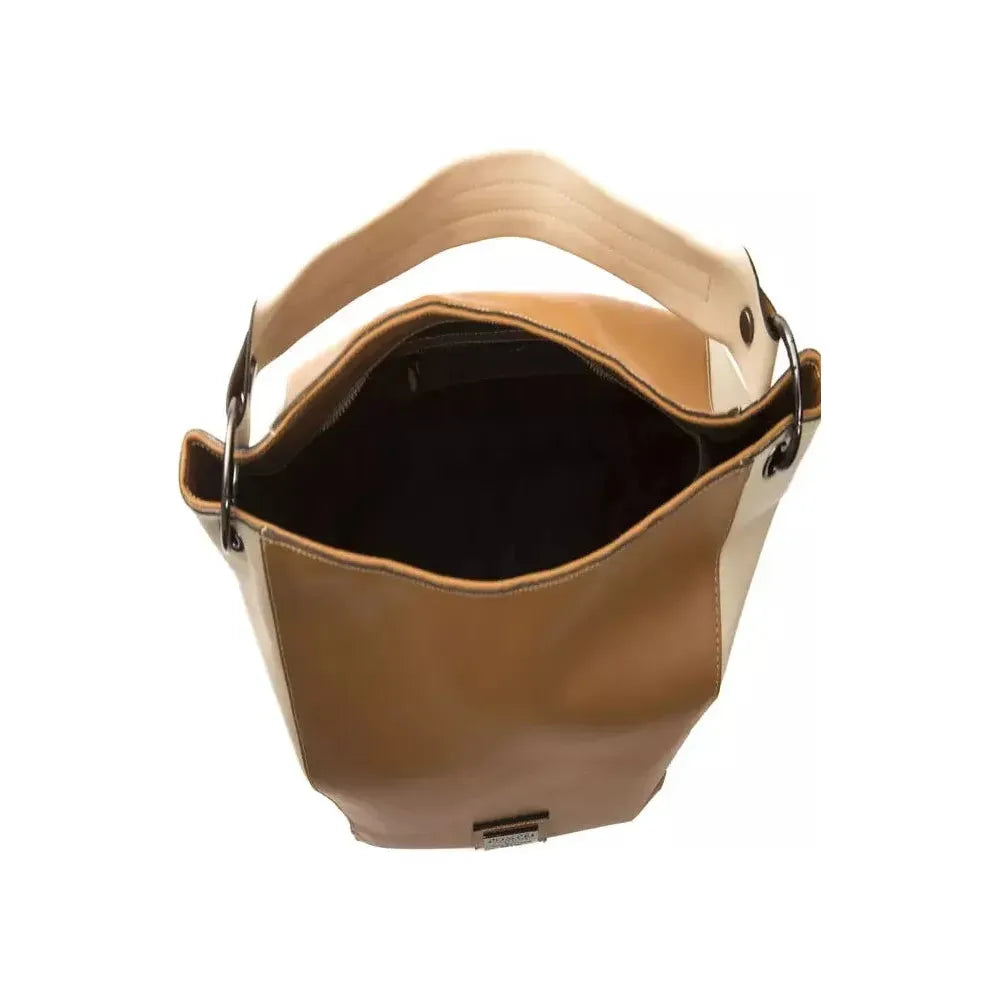 Pompei Donatella Brown Leather Women Shoulder Bag