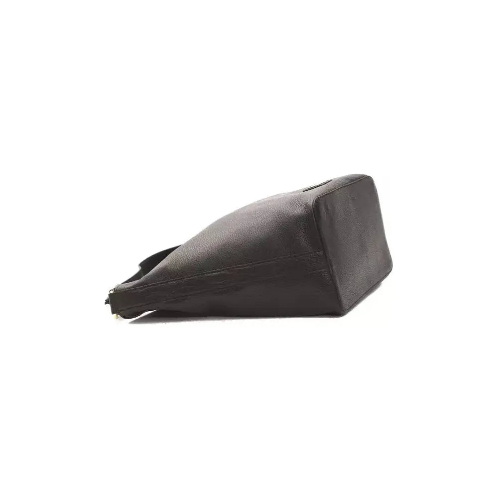 Pompei Donatella Black Leather Women Shoulder Bag