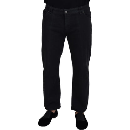 John Galliano Black Cotton Back Buckle Casual Denim Jeans John Galliano