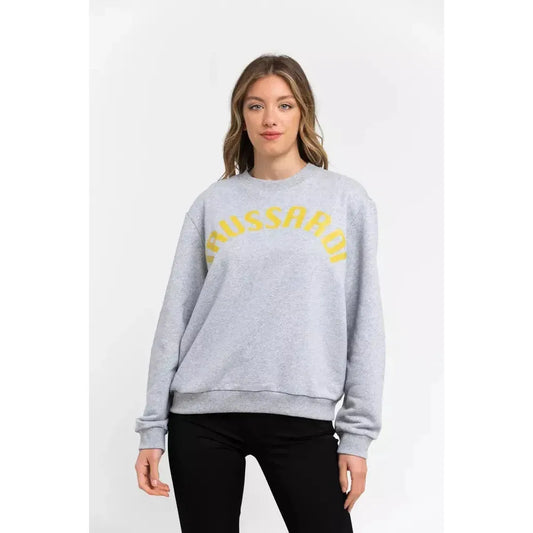 Trussardi Gray Cotton Women Sweatshirt