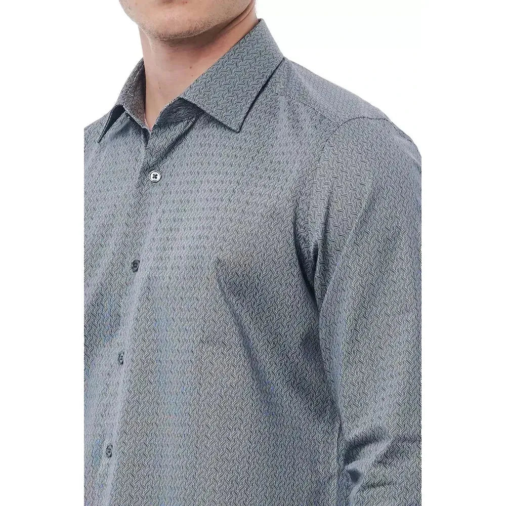 Bagutta Black Cotton Men Shirt Bagutta