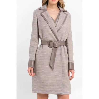 Trussardi Beige Cotton Women Coat 1728,67345744032,Beige,Clothing,Coats - Jackets & Coats - Clothing,IT38 | XS,Jackets & Coats - Clothing,Jackets & Coats - Women - Clothing,New with tags,Trussardi,Women,Women - Clothing