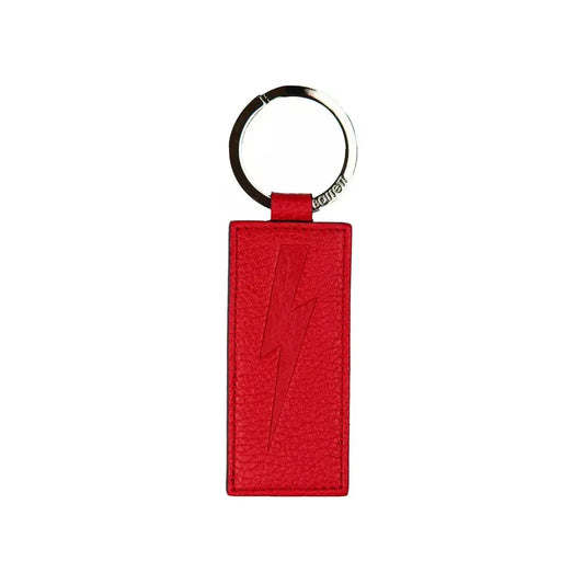 Neil Barrett Chic Red Leather Keychain for Men Neil Barrett