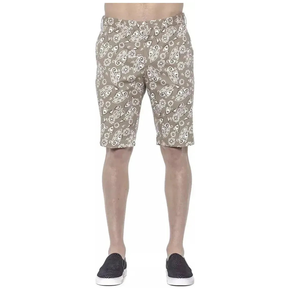 PT Torino Beige Cotton Men Bermuda Shorts Shorts