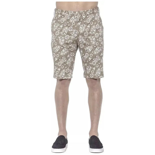 PT Torino Beige Cotton Men Bermuda Shorts PT Torino