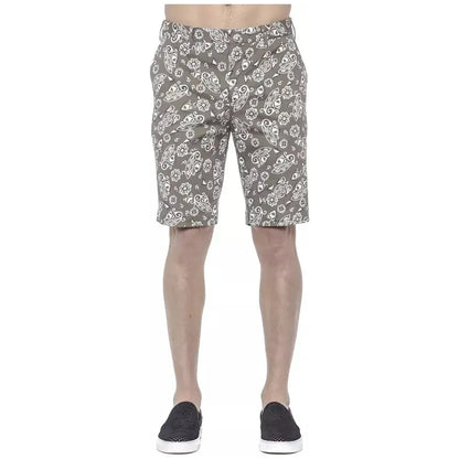 PT Torino Green Cotton Men Bermuda Short Shorts
