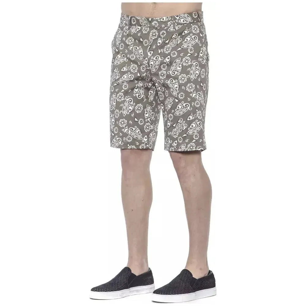 PT Torino Green Cotton Men Bermuda Short Shorts