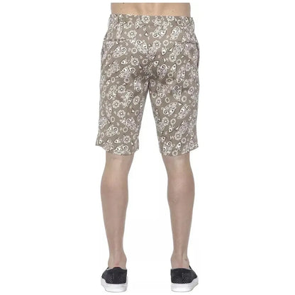 PT Torino Beige Cotton Men Bermuda Shorts Shorts