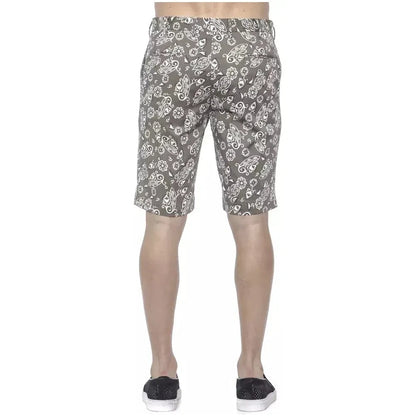 PT Torino Green Cotton Men Bermuda Short Shorts
