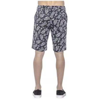 PT Torino Blue Cotton Men's Bermuda Shorts Shorts