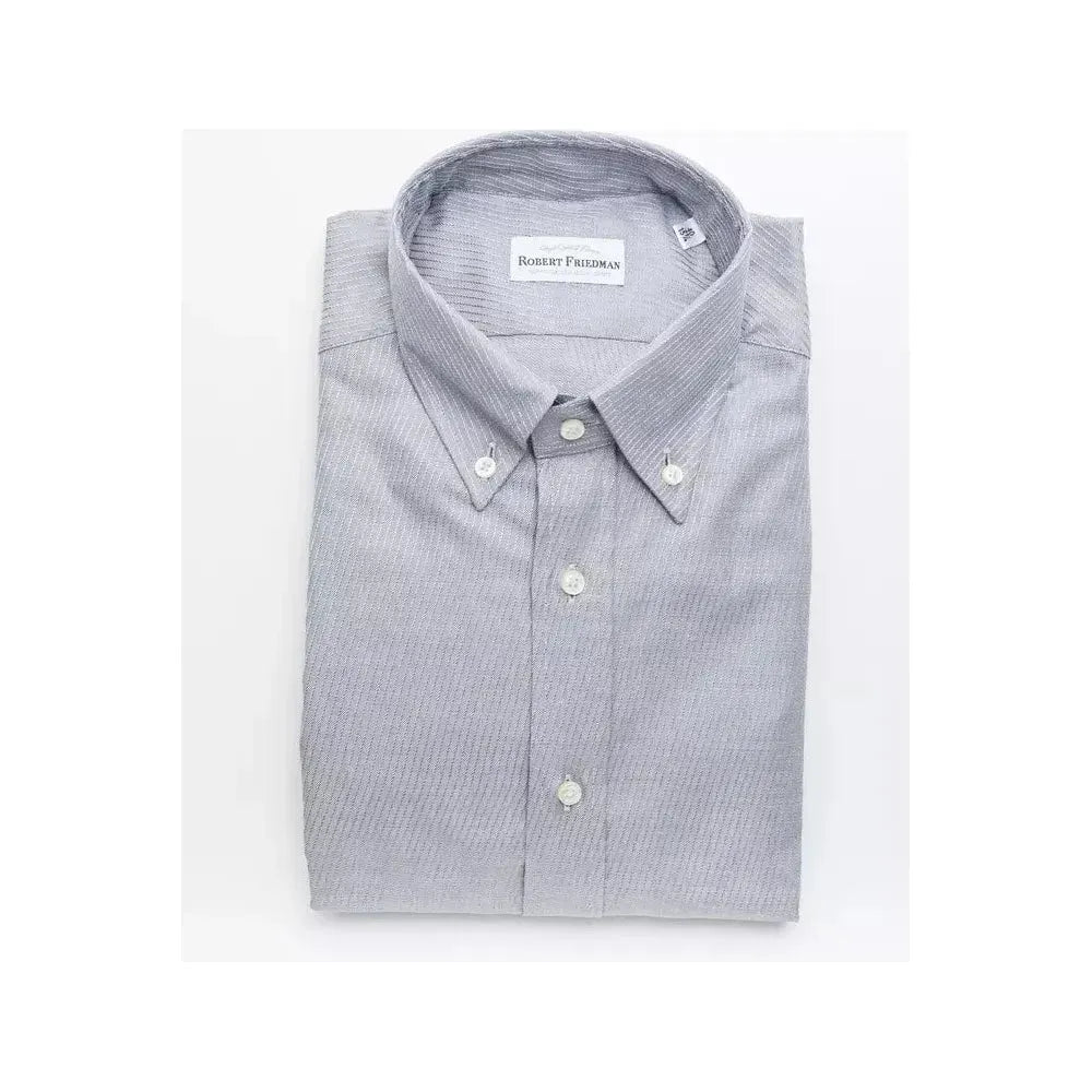 Robert Friedman Beige Cotton Men Shirt