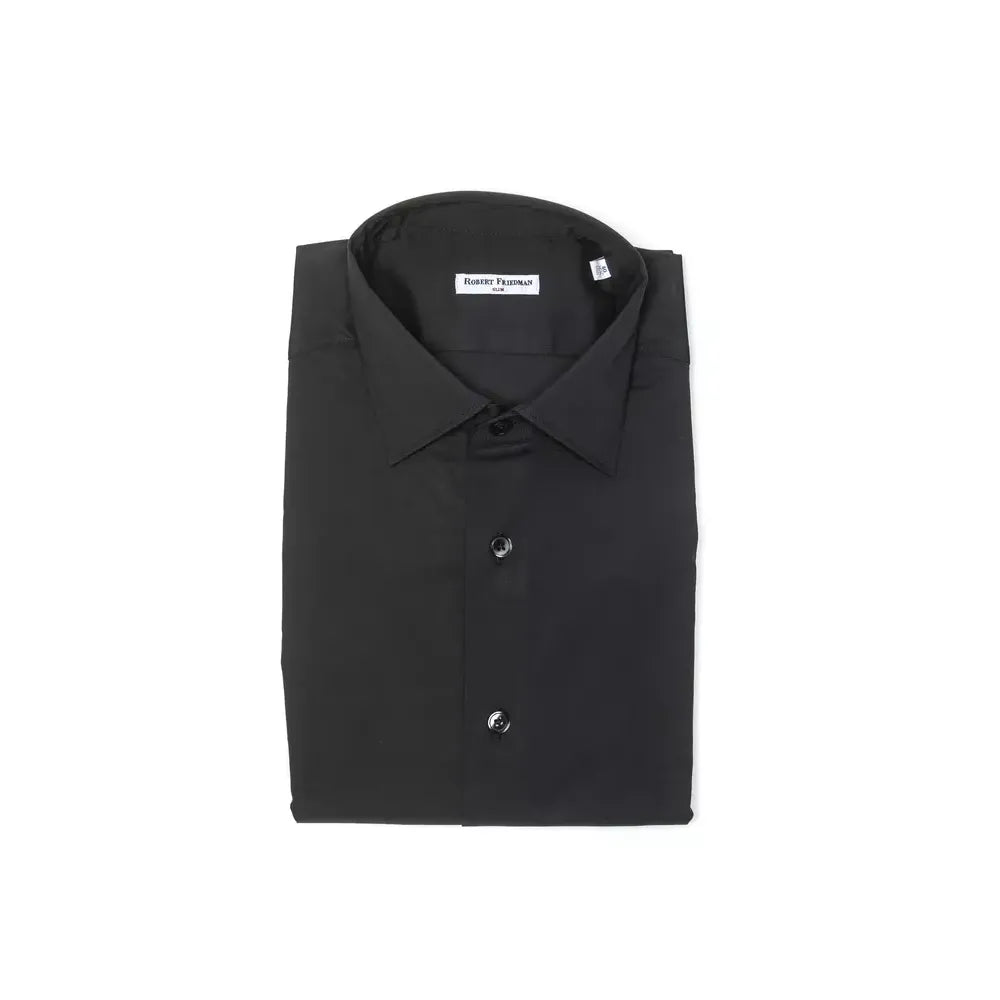 Robert Friedman Grey Cotton Men Shirt