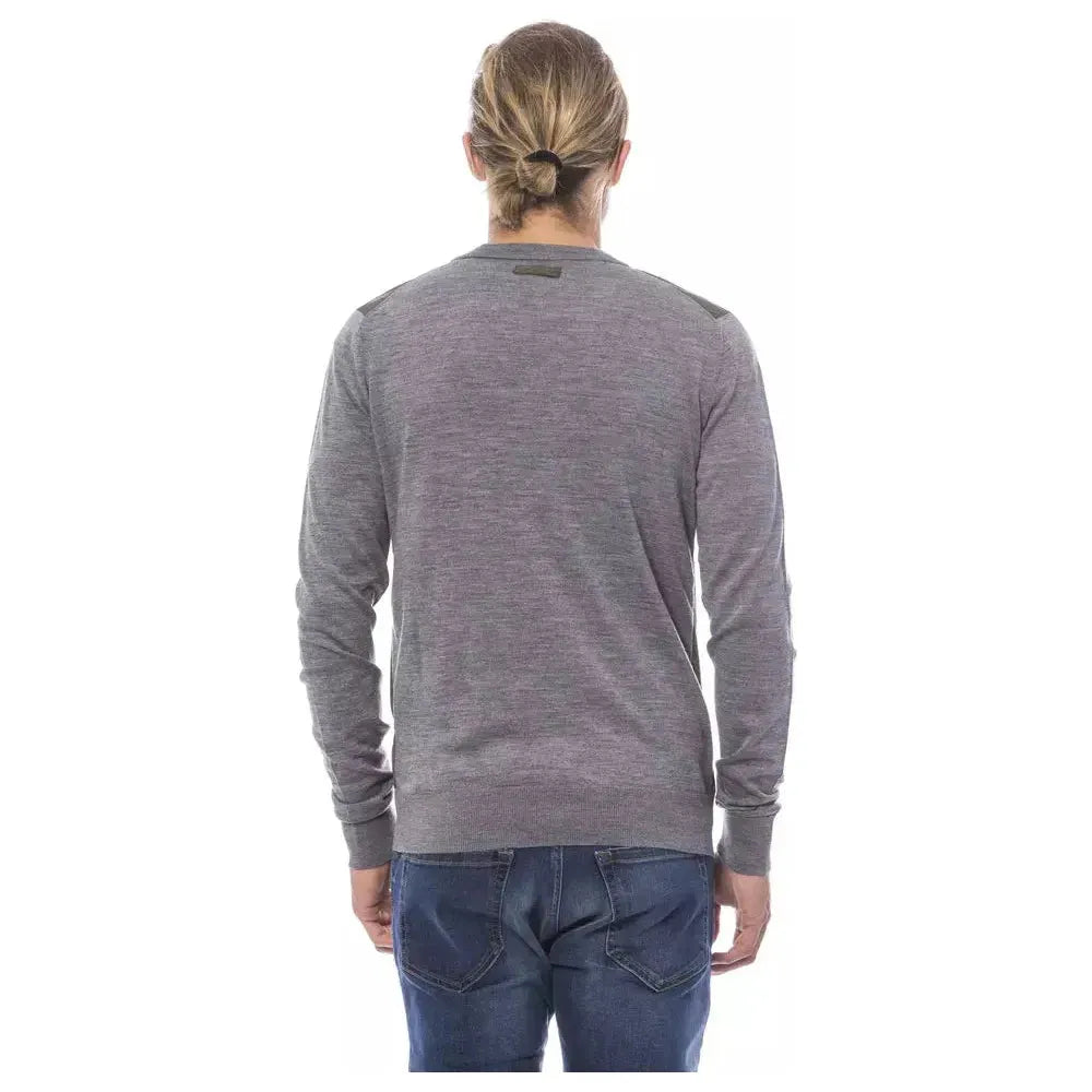Verri Gray Wool Men's Cardigan Verri