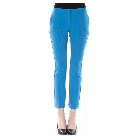 BYBLOS Light Blue Polyester Women Skinny Pant BYBLOS