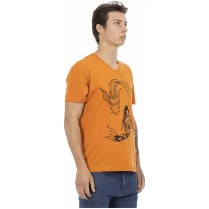 Trussardi Action Orange Cotton Men's T-Shirt