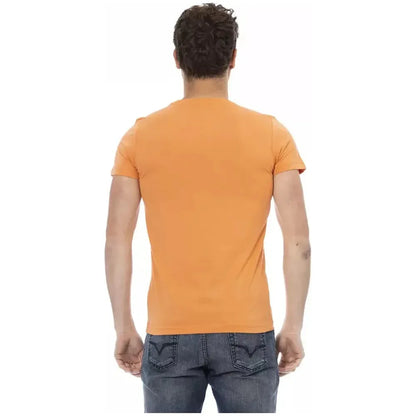 Trussardi Action Orange Cotton Men T-Shirt